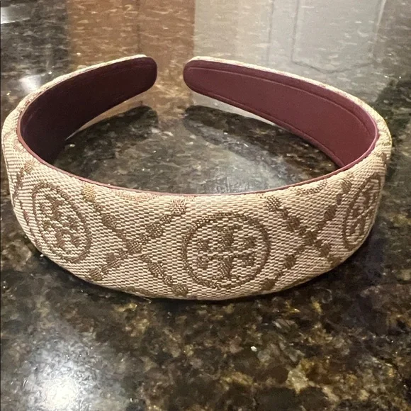 Tory Burch Double T Logo Patterned Headband display picture 3
